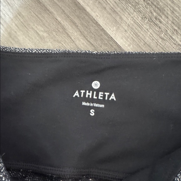 Athleta High Rise Herringbone Drifter Leggings Size Small Black Gray zippers - Picture 5 of 8